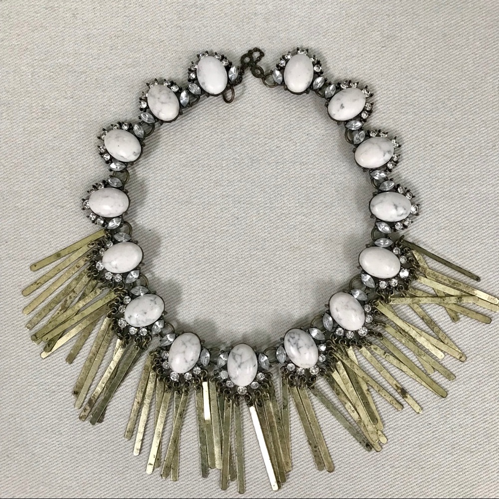 BaubleBar fringe collar necklace